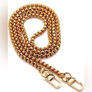 39.4” Stainless Boxchain Purse Strap Replacement in Gold